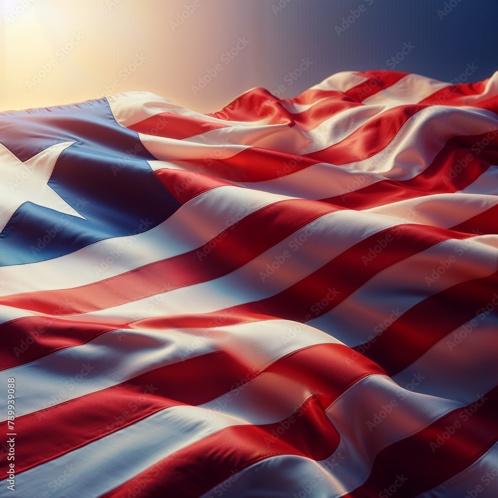 3D rendered Liberia flag, isolated on a clean background. High-quality, realistic depiction perfect for various uses, Generated by AI. 3D rendered Liberia flag, isolated on a clean background. High-quality, realistic depiction perfect for various uses, Generated by AI.