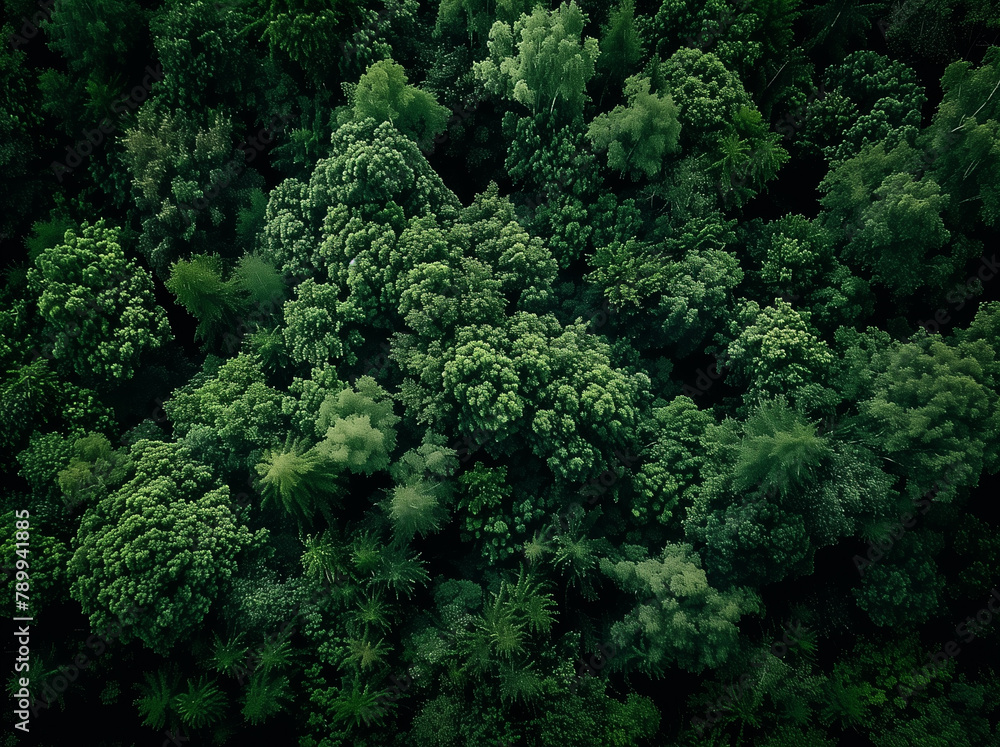 Emerald Haven: The Endless Green Canopy of a Forest Captured from the Sky Emerald Haven: The Endless Green Canopy of a Forest Captured from the Sky