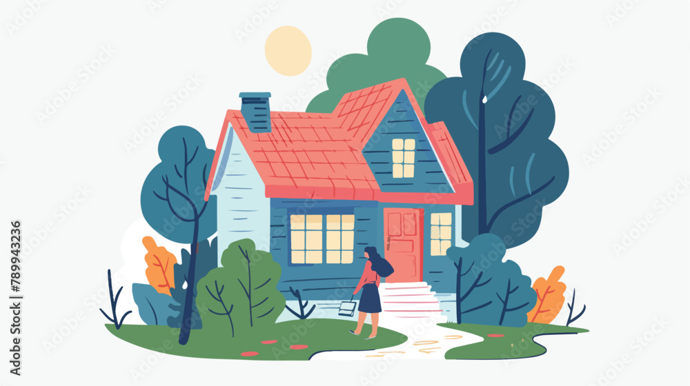 The realtor found the right house. Concept illustration