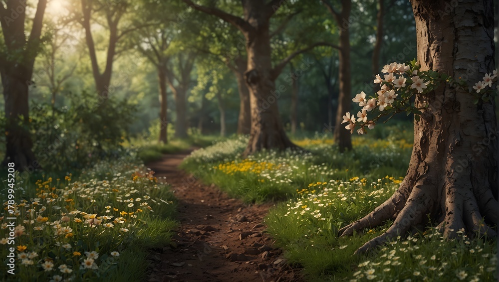 A world where trees grow overnight and flowers bloom with every step taken Generative AI