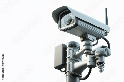 cctv city street security camera isolated on white background