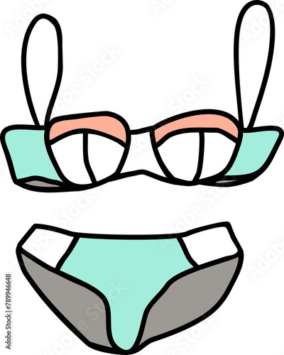 Bikini cartoon in icon style