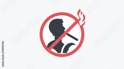 Smoking not allowed glyph icon Vector illustration