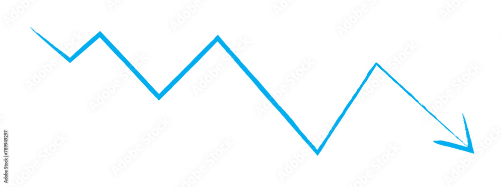 Grunge arrow. Brush painted arrow with marker texture. Vector illustration isolated in white background in eps 10.