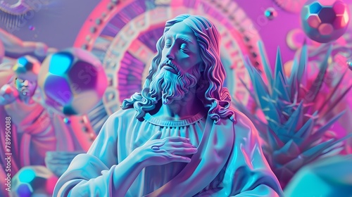 Jesus Christ in art form with the help of AI to expand the concept.