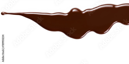 chocolate dripping down isolated on white background,chocolate sauce dripping
