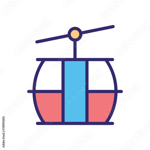 Cable Car Cabin vector icon