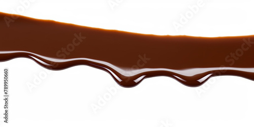 chocolate dripping down isolated on white background,chocolate sauce dripping