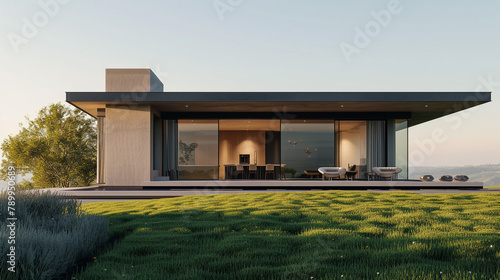 modern house in the morning