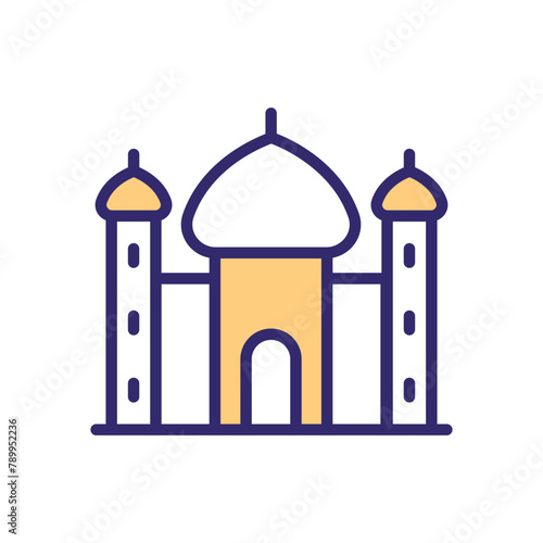 Taj Mahal vector icon