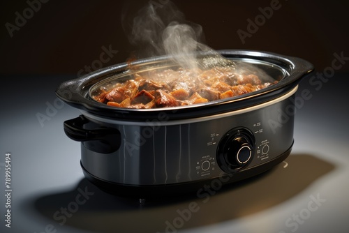 Slow Cooker , white background.
