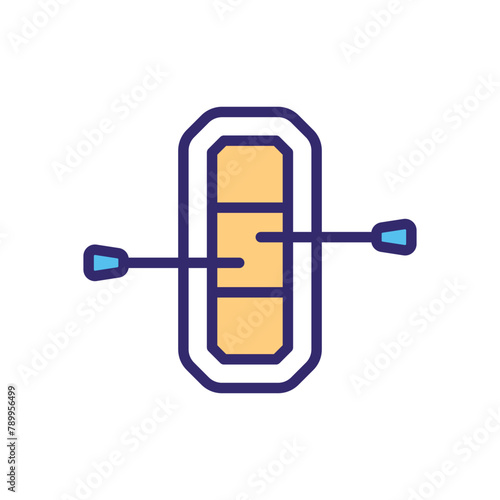 Rafting vector icon