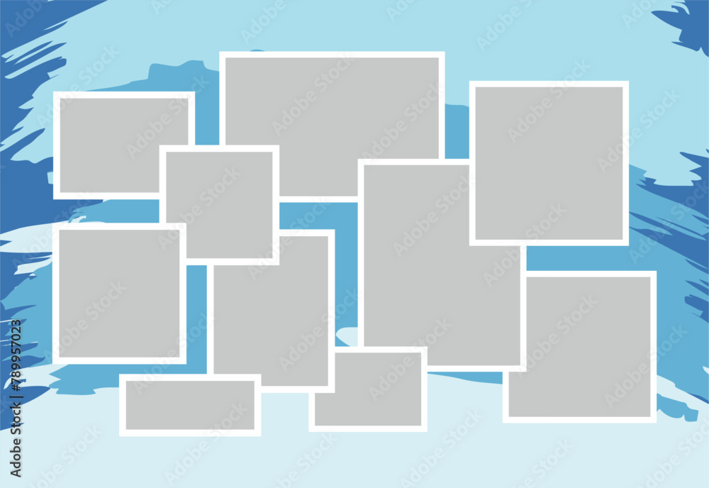 Pictures or photos frame collage. comics page grid layout abstract photo frames and digital photo wall template Pictures or photos frame collage. comics page grid layout abstract photo frames and digital photo wall template