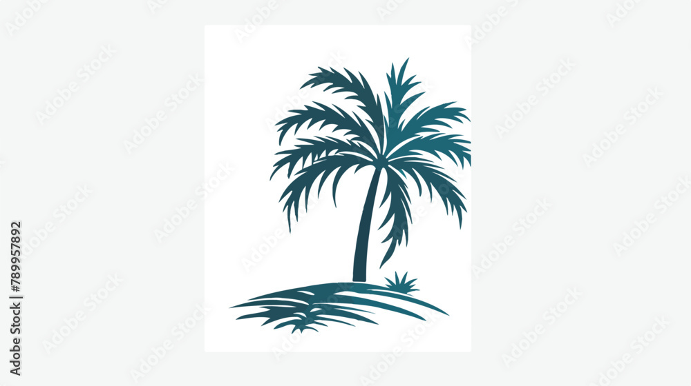 Palm tropical tree icon Vector illustration isolated