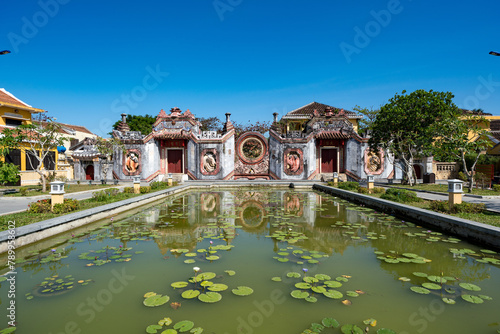 The gate of Ba Mu Temple in Hoi An, Vietnam at daytime.