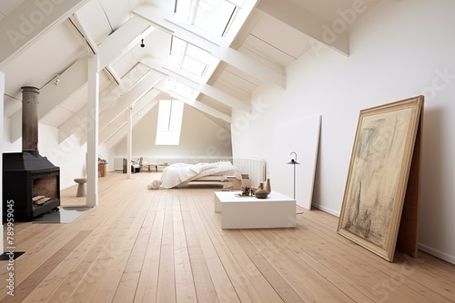 Parisian Loft Bedroom Inspo  Minimalist Design  White Walls  Wooden Floors