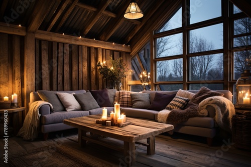 Distressed Wood Delight: Rustic Barn Conversion Living Room Ideas