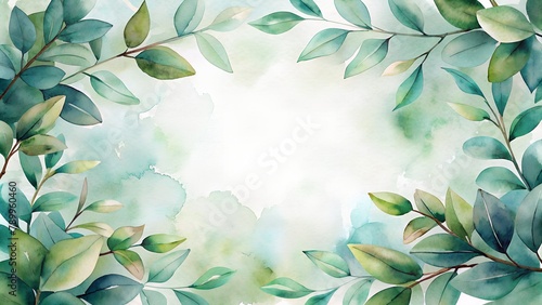 Eucalyptus Leaf Frame Invitation Card Design for Weddings