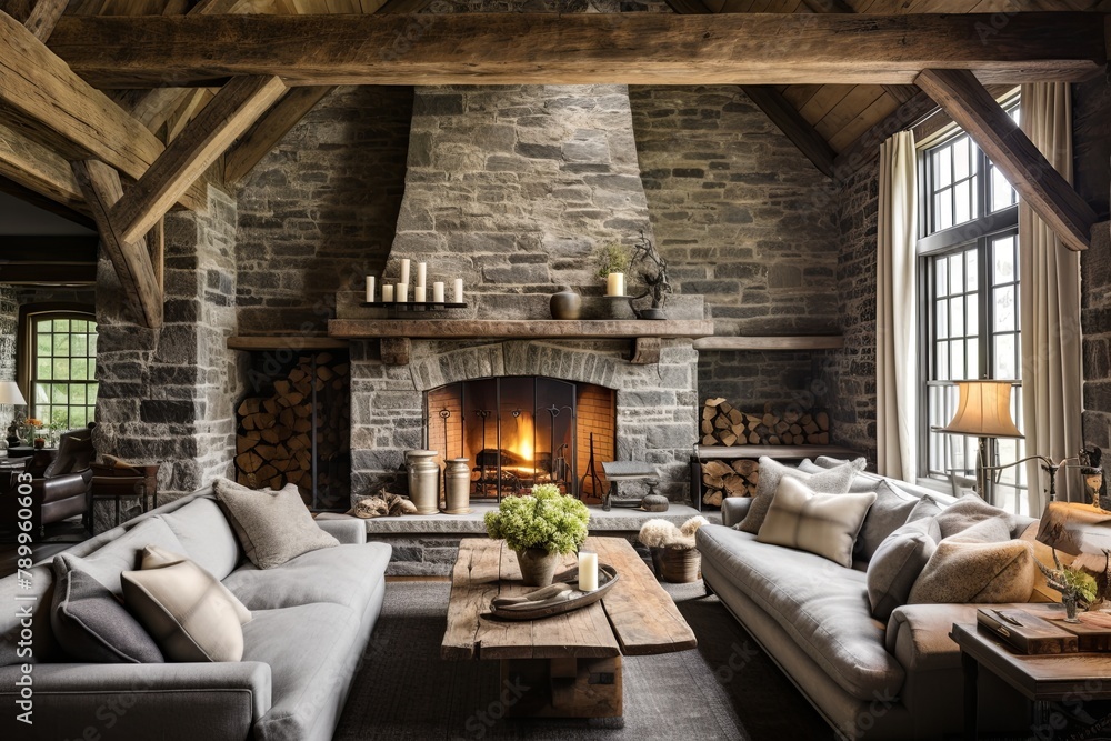 Exposed Beams and Vintage Coziness: Rustic Barn Conversion Living Room Ideas