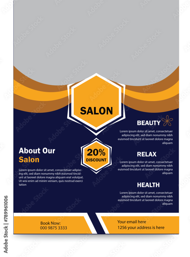 Beauty Care Spa Hair Salon Flyer Editable A4 Size Brochure Template Cover Design Beauty Care Spa Hair Salon Flyer Editable A4 Size Brochure Template Cover Design