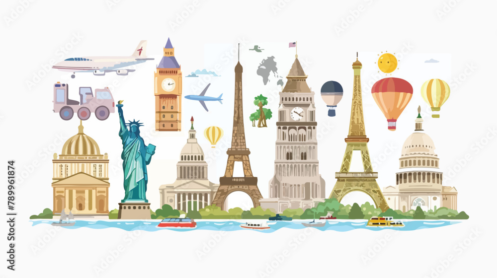 World famous attractions. World tourist attractions s