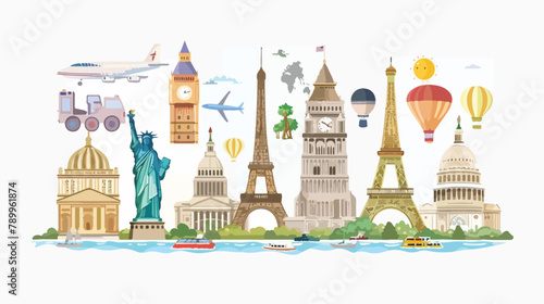 World famous attractions. World tourist attractions s