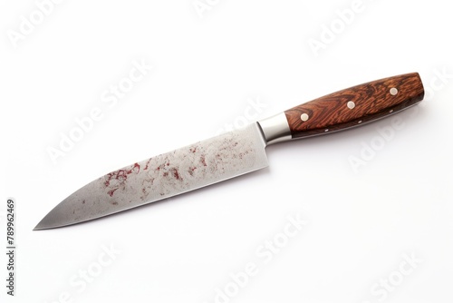 Santoku Knife , white background. photo