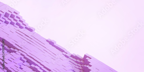 Abstract background. Online marketing technology concept is changing with business development and future investment. purple, exotic, energy wave, development, banner, website, 3d rendering.
