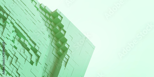 Abstract background. Arrow concept with the transformation of investment goals with the different achievements of young leaders. green, risk, development, energy, banner, website, 3d rendering.
