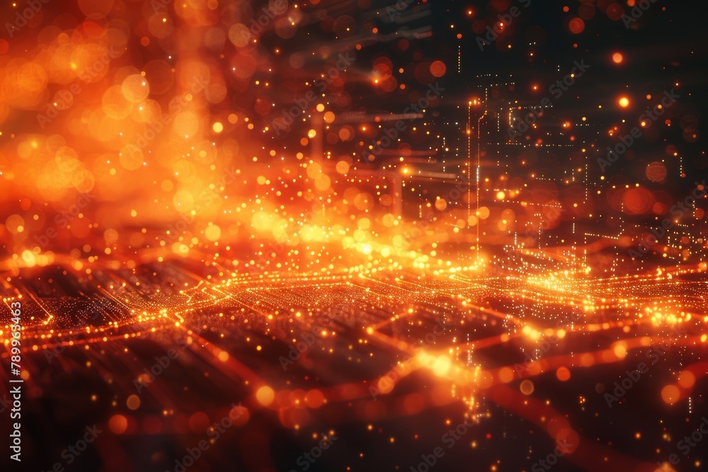 An electrifying image capturing the energy and complexity of a circuit board with dynamic electric flares and vibrant lighting An electrifying image capturing the energy and complexity of a circuit board with dynamic electric flares and vibrant lighting