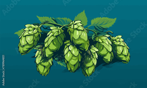 Hops vector flat minimalistic asset isolated vector style illustration