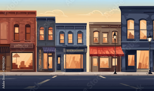 sunset city vector flat minimalistic isolated illustration