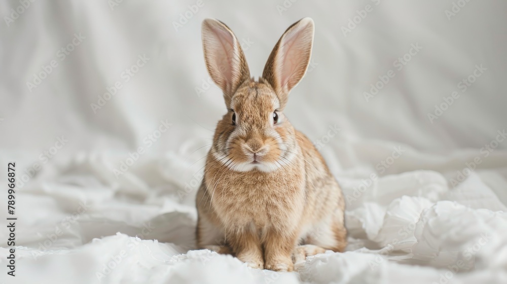 Obraz premium rabbit on white sheet
