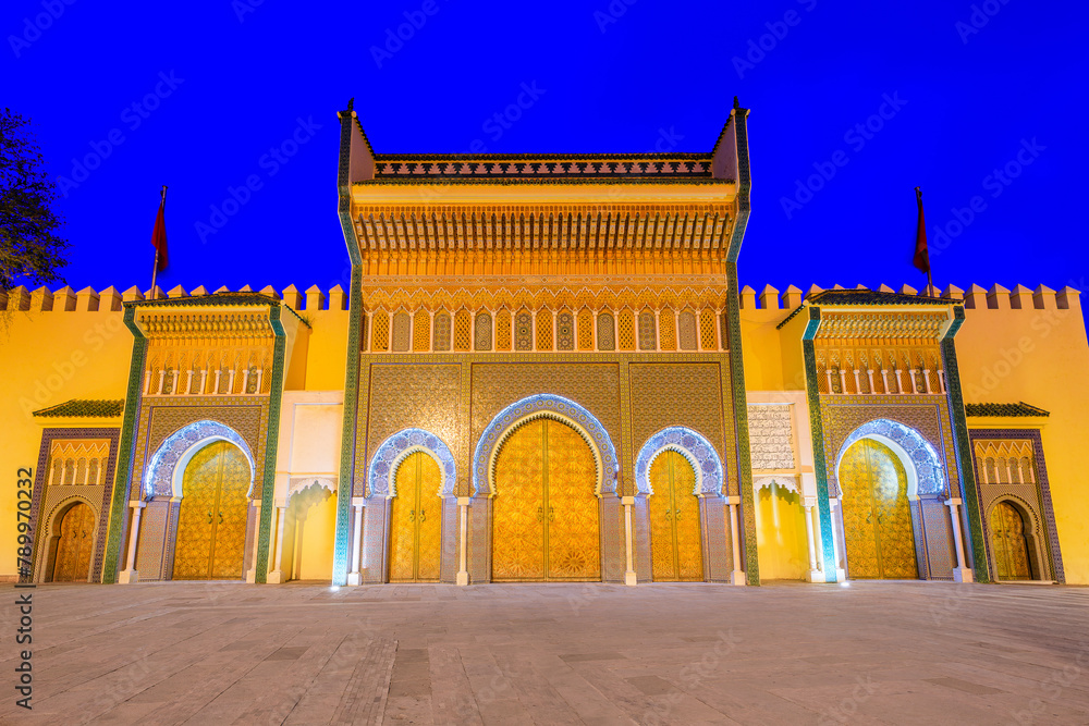 Fez or Fes, Morocco. Alawi Royal Palace.