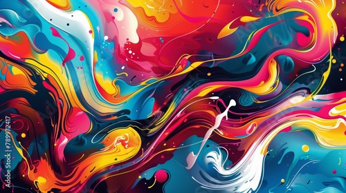Colorful abstract gradient fluid liquif dynamic shape background, Marbling background with the colorful glow brush ink, modern background in gradients color and liquid of the texture