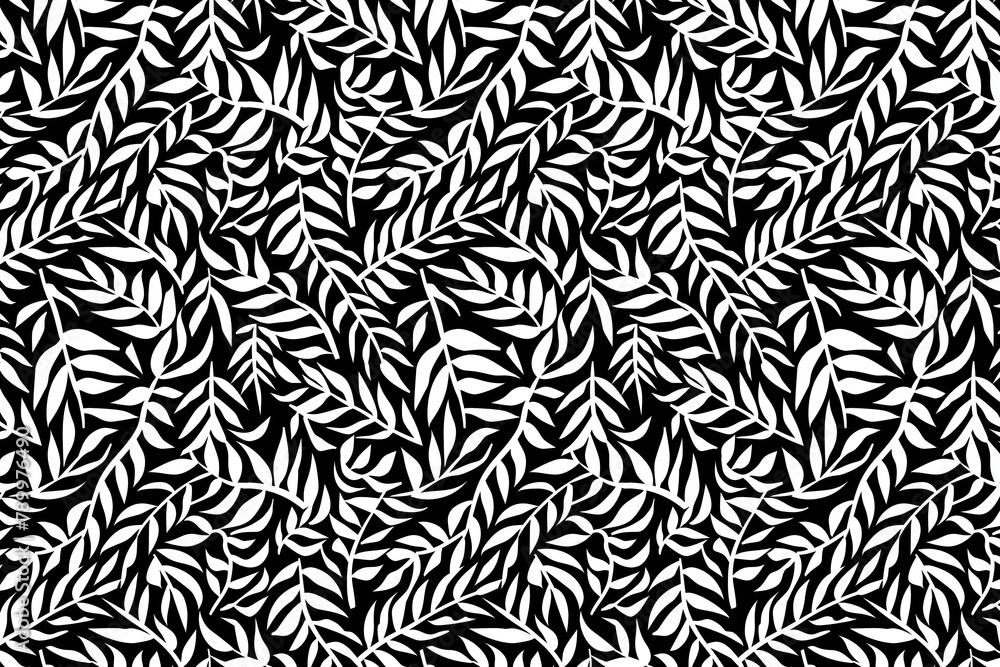 Toile pattern tapestry. Linocut print. Monochrome botanical pattern background. Created with Generative AI technology. Toile pattern tapestry. Linocut print. Monochrome botanical pattern background. Created with Generative AI technology.