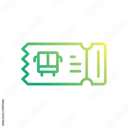 Bus Ticket vector icon