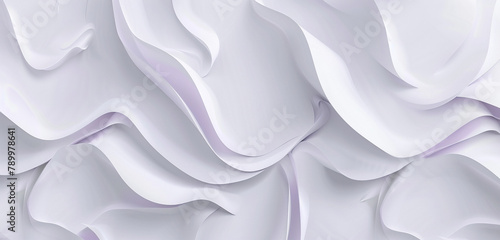 White 3D paper artistry highlighted by lavender, perfect for posh cover art. photo