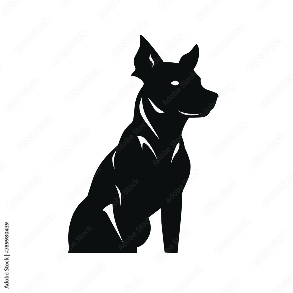 dog silhouette vector icon isolated on white background dog silhouette vector icon isolated on white background