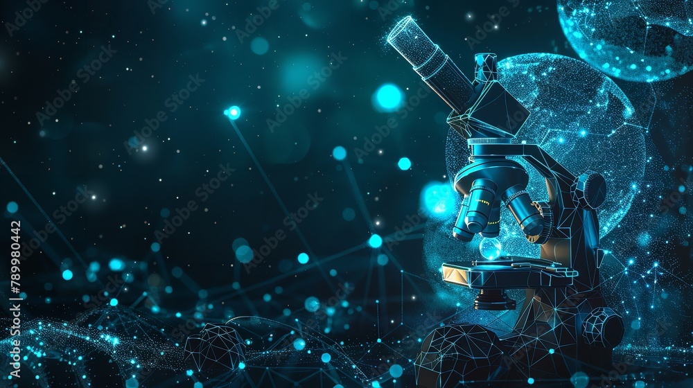 Abstract Image of Microscope in Unique Form Abstract Image of Microscope in Unique Form