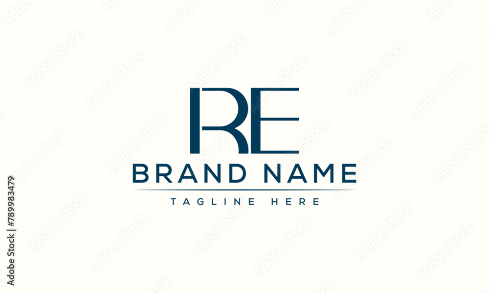 RE logo Design Template Vector Graphic Branding Element. RE logo Design Template Vector Graphic Branding Element.