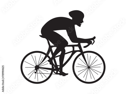 cycling man silhouette icon, cycle silhouette, bicycle silhouette vector, bicycle man silhouette, sport, racing, vehicle, active concept.