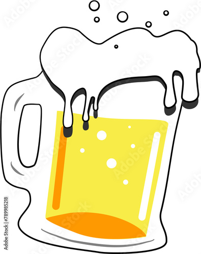 glass of beer elements  png