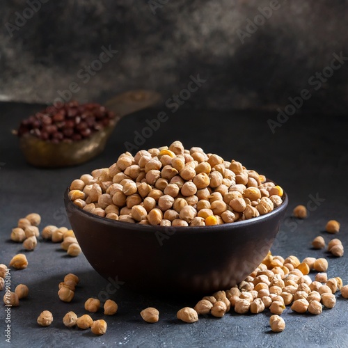 Raw Chickpeas Or Kabuli Chana photo