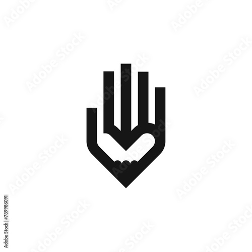 Creative Idea vector logo template. Logo of stylized pencil and love
