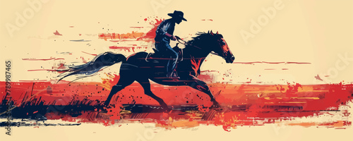 A man riding a horse in a western movie