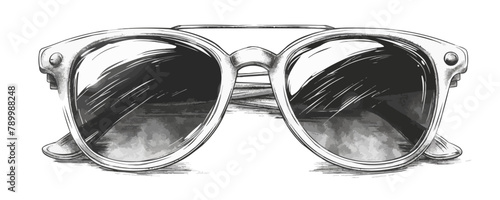 Sunglasses hand drawn sketch in doodle styl. vector simple illustration