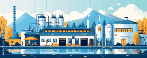 Brewery. vector simple illustration