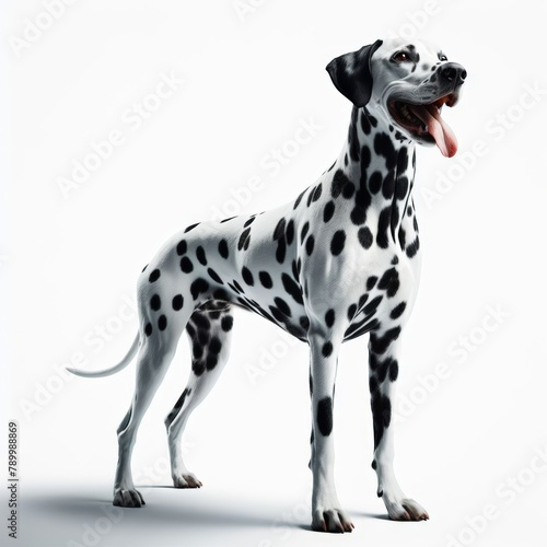 Image of isolated Dalmatian against pure white background  ideal for presentations 