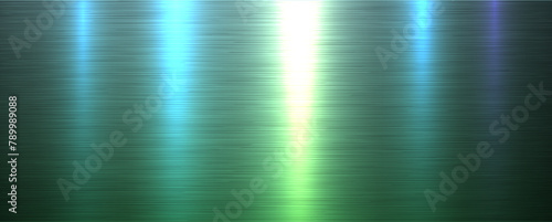 Silver green metallic texture with brushed metal pattern, shiny steel industrial and technology background.